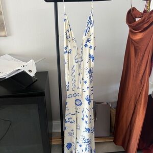 Blue and White Patterned Dress